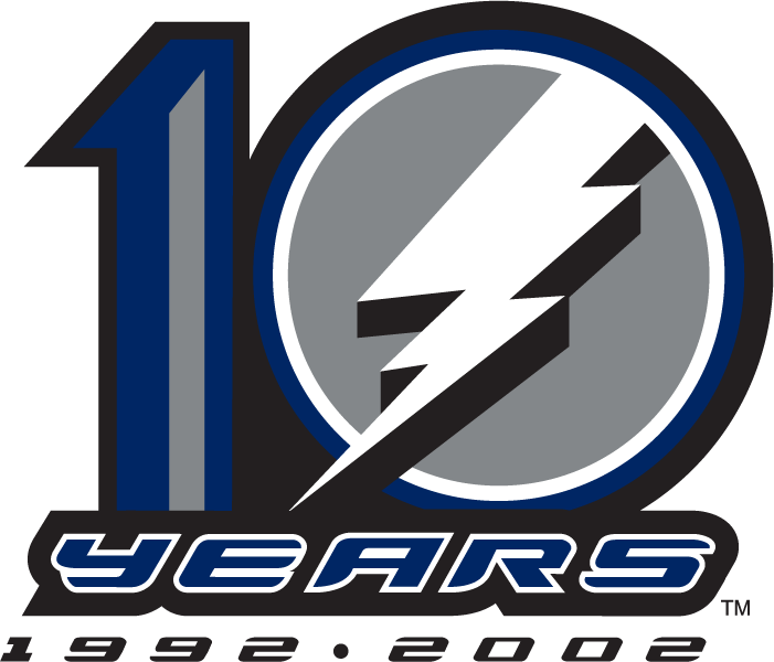 Tampa Bay Lightning 2001 02 Anniversary Logo iron on paper